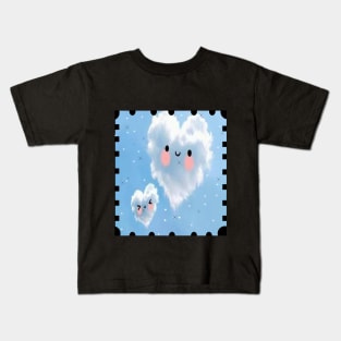 03-openwork cloud heart Kids T-Shirt